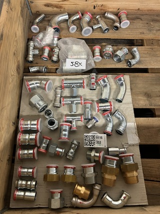 Ca. 58x Persfittingen, Geberit
