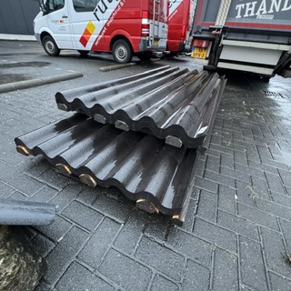 Ca. 12x Golfplaat, zwart