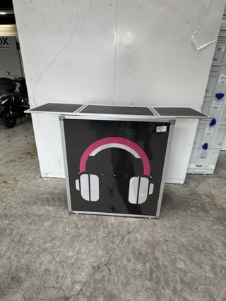 Dj-booth, zwart, inklapbaar