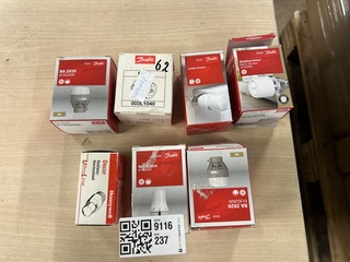 7x Radiator thermostaat, W.o. Honeywell, Danfuss