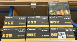 7x Led string kabel 10 led lampen, Zering