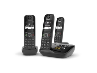 Gigaset AS690AR Trio Telefoon antwoordapparaat Zwart