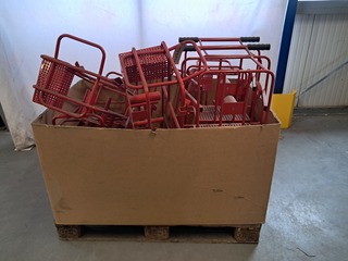 2x Transportkar met  6x stapel rek
