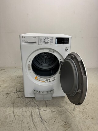 Wasdroger LG, RC80U2AV0Q, wit (zwarte deur)