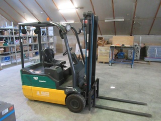 Electische heftruck incl. lader Komatsu, 1800, groen/geel, bouwjaar 20