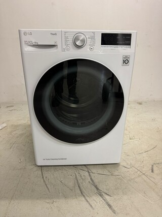 Wasdroger LG, RC80V9AV4Q, wit (zwarte deur)