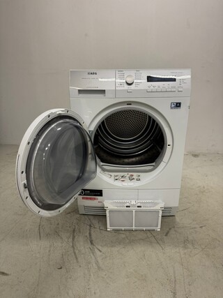 Wasdroger AEG, T76785NIH, wit (glazen deur)