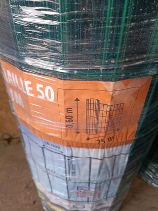 4 rollen geplastificeerd gaas maas 50×100 mm