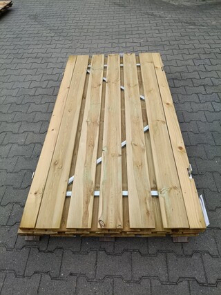 2x Grenen tuindeur