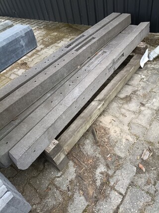 7x Betonpalen antraciet stampbeton, Woodvision