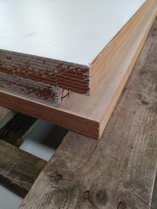 3x Multiplex 40 mm onbehandeld