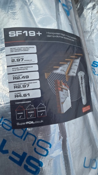 6x Rol Isolatiefolie dampdicht SF19+, Superfoil