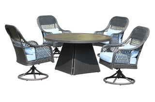 Diningset Vonato, Solaro Blue, antraciet