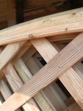 4x Trellisschermen met diagonale lamellen toog