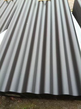 Ca. 36x Golfplaat vezelcement, Cemfort, zwart