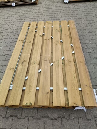 2x Grenen tuindeur