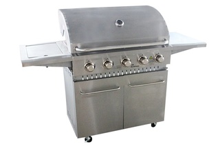 Gasbarbecue Vonato, RVS Traditionele Grill Luxe 5, zilverkleurig, rvs