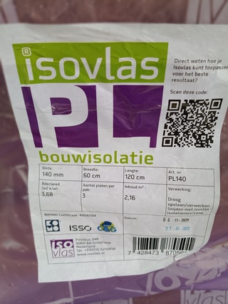 Ca. 26x Isolatieplaat, Isovlas