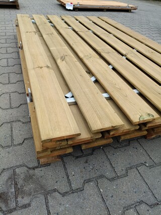 2x Grenen tuindeur