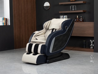 Massagestoel Vonato, Mirago, crème/blauw