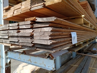 Ca. 48x Douglas blokhutprofiel 500 cm lang, blank