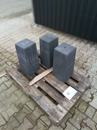 3x Betonpoer antraciet, Berton