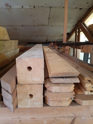 Partij houtmaterialen