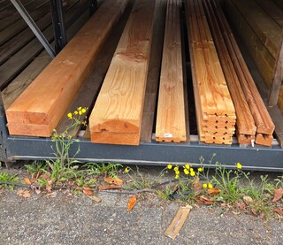 Partij balken en planken