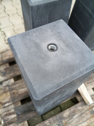 3x Betonpoer antraciet, Berton