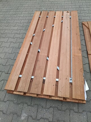 3x Hardhouten tuindeuren