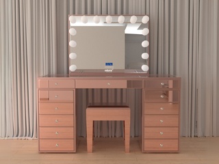 Kaptafel Vonato, RoseAura, hoogglans roze