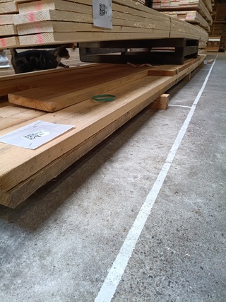 Partij vuren planken