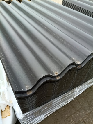 Ca. 20x Golfplaat vezelcement, Cemfort, zwart