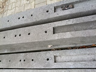 7x Betonpalen antraciet stampbeton, Woodvision
