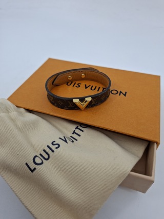 Louis Vuitton armband, Louis Vuitton, Armband, bruin, goud