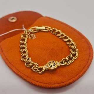 Givenchy gold filled link chain armband – Monogram Crystal