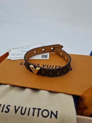 Louis Vuitton armband, Louis Vuitton, Armband, bruin, goud