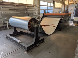 Afkortinstallatie v.z.v. decoiler, H.M. Transtech, LDP 15/1,5-9, 2013