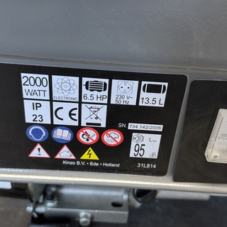Generator, Kinzo, 2000 watt, 6,5HP, 230v-50hz