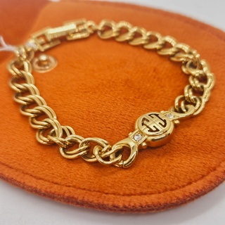 Givenchy gold filled link chain armband – Monogram Crystal