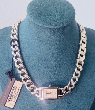 Rebecca Minkoff pendant horloge – collier met CC schakels