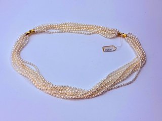 Zoetwater parel collier ”Rice Beads” Tokyo Ginza District