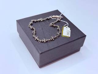 Chrome Hearts ”Tiny E” sterling silver cross bracelet