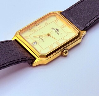 Aggostino goudkleurig tank horloge
