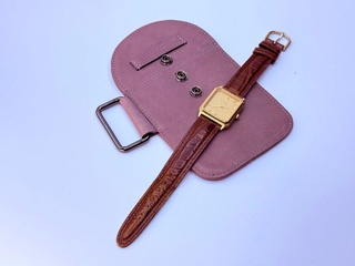 Deloitte & Touche goudkleurig tank horloge