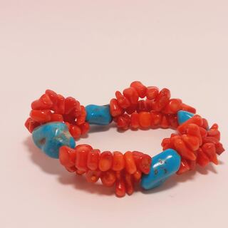 Turqoise en bloedkoraal armband