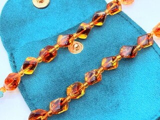 Antiek amber collier