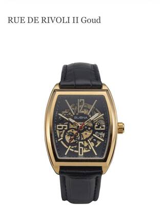 Buona Rue De Rivoli II Goud automatisch herenhorloge