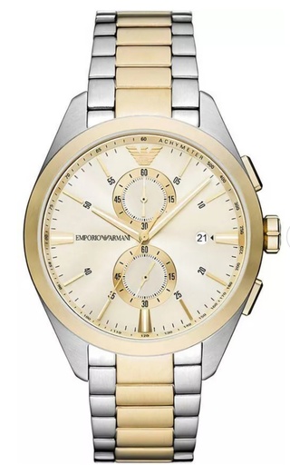 Emporio Armani two tone chronograph herenhorloge