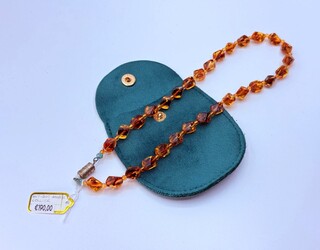 Antiek amber collier